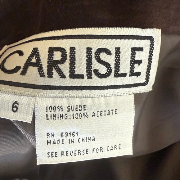 CARLISLE 100% Suede Lined Fringe Wrap Buckle Vintage Skirt Size 6 - Picture 9 of 9